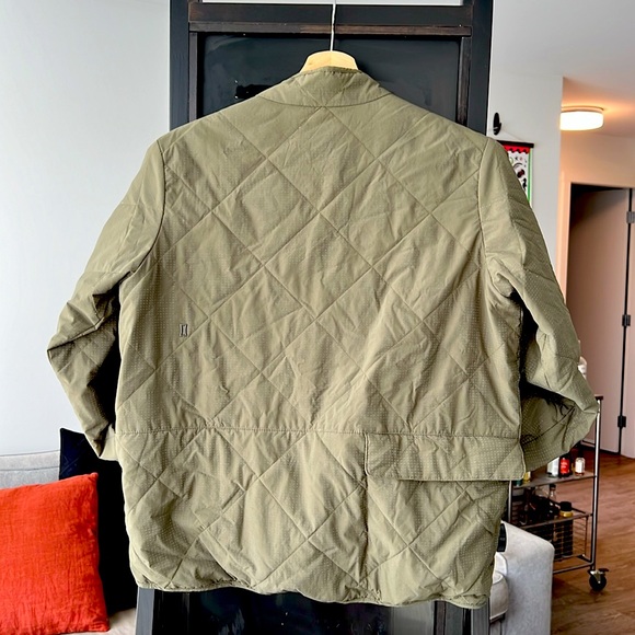 Kit and Ace Army Green Quilted Reflective Bomber Jacket - Picture 5 of 6